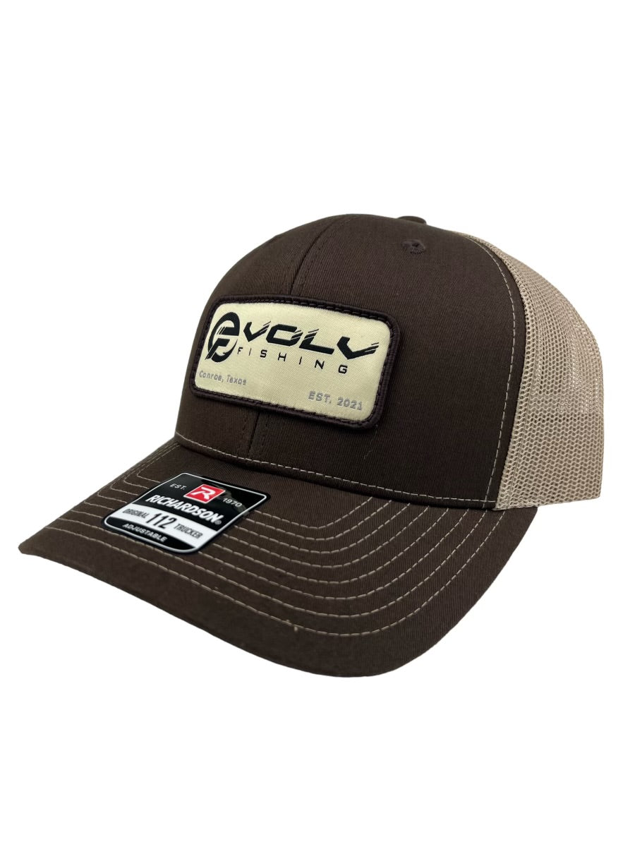 EVOLV Brown/Tan Patch Hat